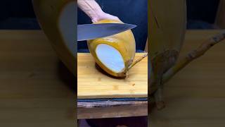 Coconut awesome slice by slice wow asmr satisfying [upl. by Zara637]