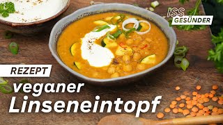 Rezept für Linseneintopf schnelles amp veganes Abendessen  AOK [upl. by Yhpos]