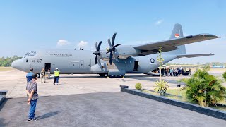 From 31st Squadron this is the Indonesian Air Force C130J Super Hercules A1340 [upl. by Lewie]