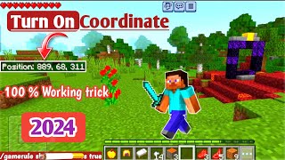 How To On Coordinate In Minecraft Trial  minecraft trial mein coordinate on kaise kare [upl. by Ysied171]