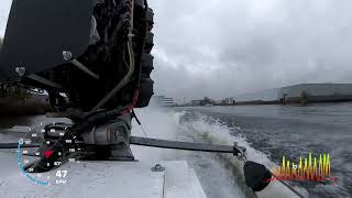 Hydroplane Evinrude V8 first test onboard 1 [upl. by Hospers707]