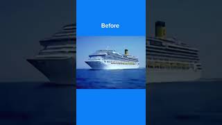 Costa Concordia Before VS After 😔 [upl. by Nylarej871]