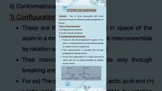 stereo isomerism sterioisomerism isomer types example explanation configurational ytshorts [upl. by Crystal321]