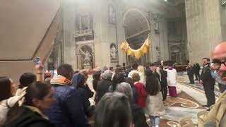 Vatican Procession with Cardinal Parolin Gambetti and Arinze vatican catholic [upl. by Rodd]