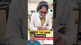 Mbbs 1st year practical time  Hematology lab  shorts short viralvideo mbbs [upl. by Kcirddor554]