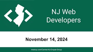 November 2024 Central NJ Web Developers Meetup [upl. by Fleischer]