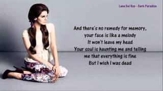 Lana Del Rey  Dark Paradise  Lyrics [upl. by Attenat]