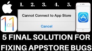 IOS 11 FINAL SOLUTIONS FOR APP STORE CANNOT CONNECT STUCK ON WAITING [upl. by Burrus]