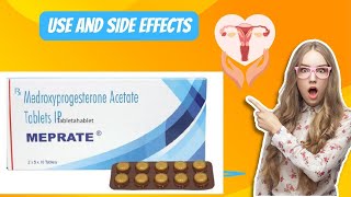 Meprate 10mg Tablet of Use  Side Effects  Medroxyprogesterone  MOA  How to Use [upl. by Enytsirk]