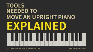 Tools Needed to Move an Upright Piano Explained  Professional Piano Mover Training [upl. by Preiser881]