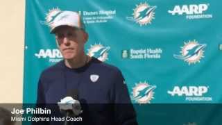 Dolphins coach Joe Philbin addresses media [upl. by Wilda]