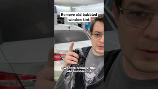 Remove old bubbled window tint windowtint windowfilm diy tint howto [upl. by Akemahc]