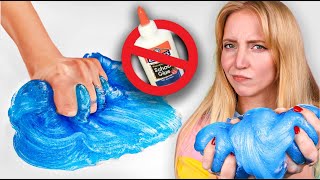 Trying NO GLUE Slime Recipes [upl. by Isawk]