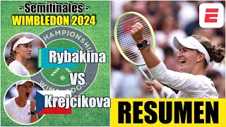 Barbora KREJCIKOVA lo hizo y es FINALISTA en WIMBLEDON va por el título vs PAOLINI  RESUMEN [upl. by Lynna]