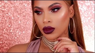 KYLIE COSMETICS THE BURGUNDY PALETTE  MAKEUP TUTORIAL  MSROSHPOSH [upl. by Koah]