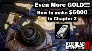 MORE GOLD how to make 6000 early in chapter 2 in addition to the Explorer Challenge  Red Dead 2 [upl. by Scholem]