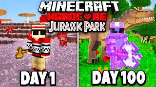 I Survived 100 Days in Jurassic Park on Minecraft Heres What Happened [upl. by Madalena624]