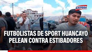 🔴🔵Junín ¡Terrible Futbolistas de Sport Huancayo protagonizan pelea callejera contra estibadores [upl. by Nagle]