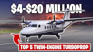 Top 5 TwinEngine Turboprop Aircraft 2023  Between 420 Million [upl. by Attaymik471]