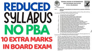 SSCHSSC Reduced Syllabus PBA amp Extra Marks Policy [upl. by Annovaj]