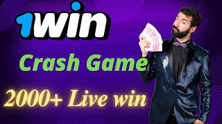 Live Crash game in 1Win  2000 win [upl. by Alia]