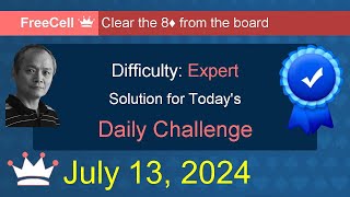 Microsoft Solitaire Collection FreeCell  Expert  July 13 2024 [upl. by Odnalra957]