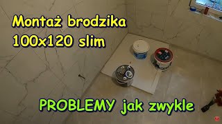 Tani Remont Starego Domu MONTAŻ BRODZIKA SLIM 100x120 Vlog z BUDOWY 8 [upl. by Teufert]