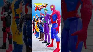 Come on Super Heroes DOMINO EFFECT THE AMAZING  Marvel Toys shorts funny [upl. by Remot]