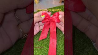 How to make ribbon bow 🎀 diy bowtutorial ribboncraft ytshorts trending viralshorts [upl. by Eberto571]