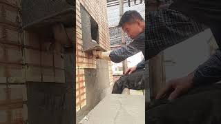 External wall tile laying process [upl. by Rochette]