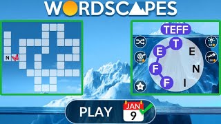 WORDSCAPES Daily Puzzle January 9 2023 [upl. by Justino609]