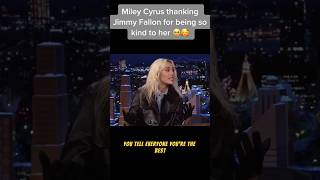 MILEY CYRUS Says The SWEETEST THING To Jimmy Fallon 🥹 shorts [upl. by Jamila]