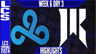 C9 vs SR Highlights  LCS Spring 2024 Week 6 Day 3  Cloud9 vs Shopify Rebellion [upl. by Nesto356]