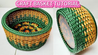 HOW TO WEAVE BASKET TUTORIAL FOR BEGINNERS [upl. by Helfand]