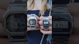 Casio GShock GMWB5000D1 versus A158WA1 Two durable and affordable digital watches [upl. by Lovich]