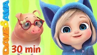 🤩 This Little Piggy Down in the Jungle and More Nursery Rhymes amp Baby Songs  Dave and Ava 🤩 [upl. by Procora]