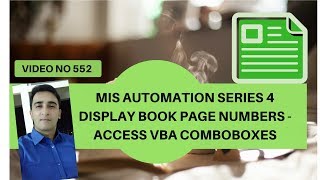 Learn MS Access  Video 552  VBA  MIS Automation Series 4  Fill serials Comboboxes [upl. by Oludoet771]