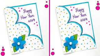 Very Cute New Year card 2024  Easy New Year card 2024  New Year Card Ideas  2024 DIY Card Ideas [upl. by Griffith]