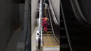 Old women escalator pavangal 🤣 unexpected fun mall sideeffects oldman escalator anguvaanakonilu [upl. by Elokkin992]