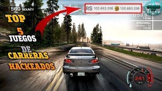 TOP 5 INCREÍBLES JUEGOS DE CARRERAS HACKEADOS PARA ANDROID 2018  JUEGOS HACKEADOS 2018 [upl. by Renell]