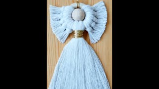 Easy macrame angel 🪢✨️ [upl. by Terr]