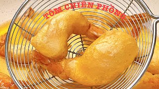 TÔM CHIÊN PHỒNG CRISPY BALLOON FRIED SHRIMPS Cách pha bột độc đáo bột phồng giòn rụm cực ngon [upl. by Mccarthy24]