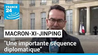 Rencontre MacronXiJinping à lÉlysée  quotune importante séquence diplomatiquequot • FRANCE 24 [upl. by Byrann]