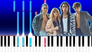 Maneskin  TRASTEVERE Piano Tutorial [upl. by Caty940]