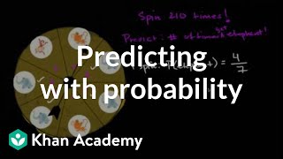 Making predictions with probability  Statistics and probability  7th grade  Khan Academy [upl. by Hsekar]