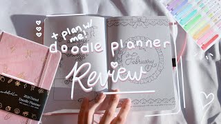 AMANDARACHLEE DOODLE PLANNER Review  Plan with me ☁️ [upl. by Adranoel]