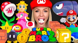 ASMR SUPER MARIO BROS MUKBANG Rice Crispy Piranha Plant Sugar Cookies Bullet Bill Dessert 먹방 [upl. by Airbmak]