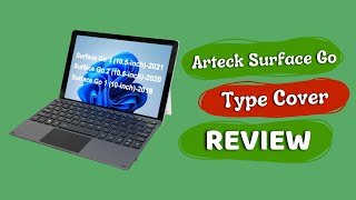 Arteck Microsoft Surface Go Type Cover UltraSlim Portable Bluetooth Wireless Keyboard Review [upl. by Etnoval]