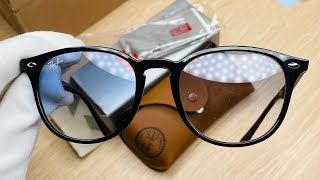 Xshipvn Ray Ban Light Blue Gradient Square Sunglasses RB4259 60119 51 RB4259 60119 51 [upl. by Morty]