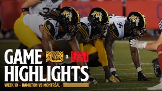 GAME HIGHLIGHTS  Hamilton TigerCats vs Montreal Alouettes  Week 10 81024 [upl. by Calabresi]